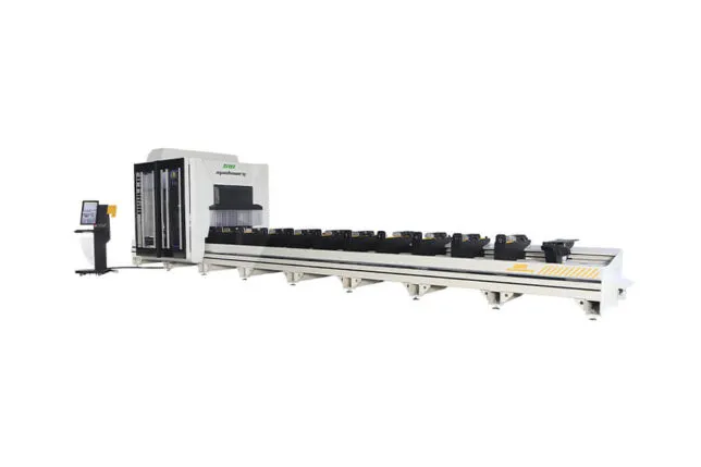 Centro de corte e usinagem de perfis CNC INO Apollo de 5 eixos